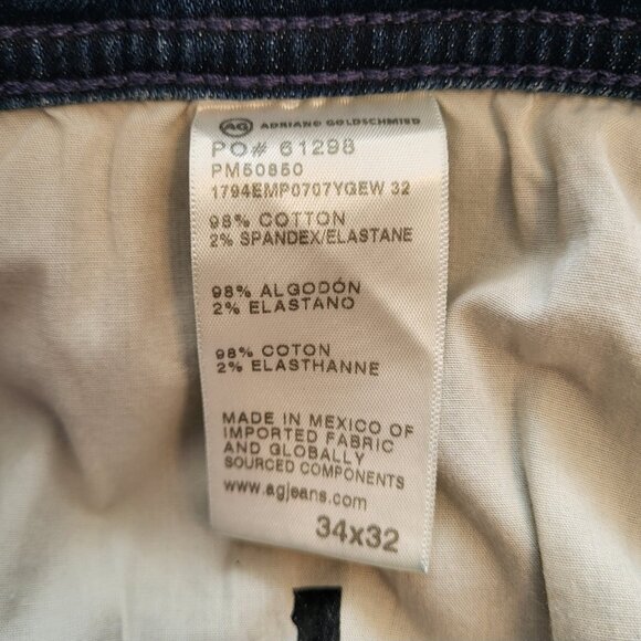 AG Adriano Goldschmied Everett Slim Straight Jeans Men's Size 34X32 - Picture 7 of 7